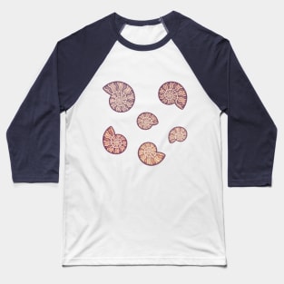 Fossilized Ammonites 1 Baseball T-Shirt